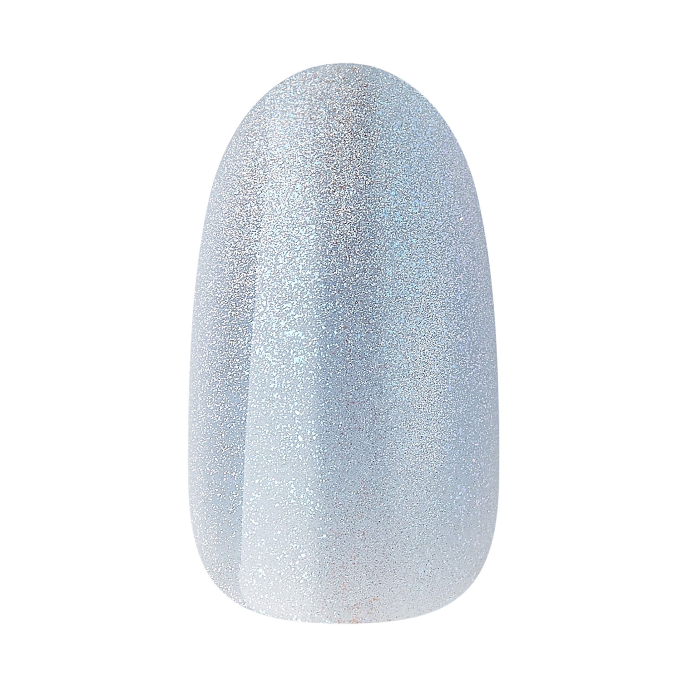 KISS Gel Fantasy Magnetic Press-On Nails, ‘After Summer’, Blue, Medium Oval, 31 Pieces