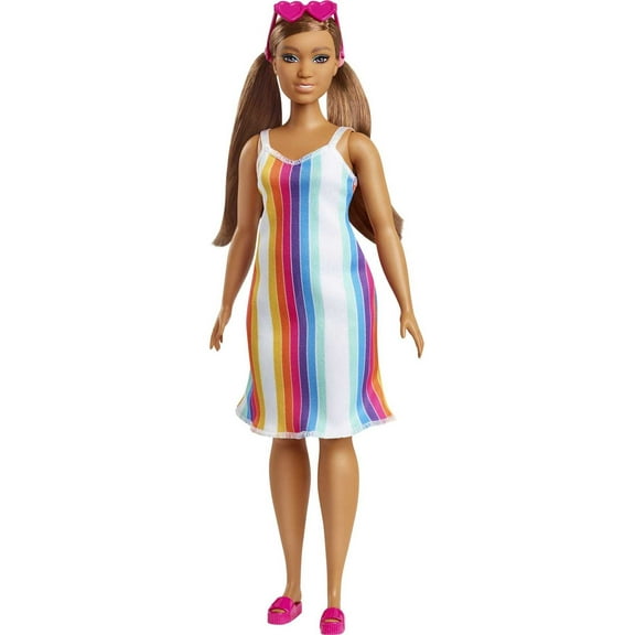 Barbie Loves the Ocean Fashion Doll with Brown Hair in Sundress Made from Recycled Plastics