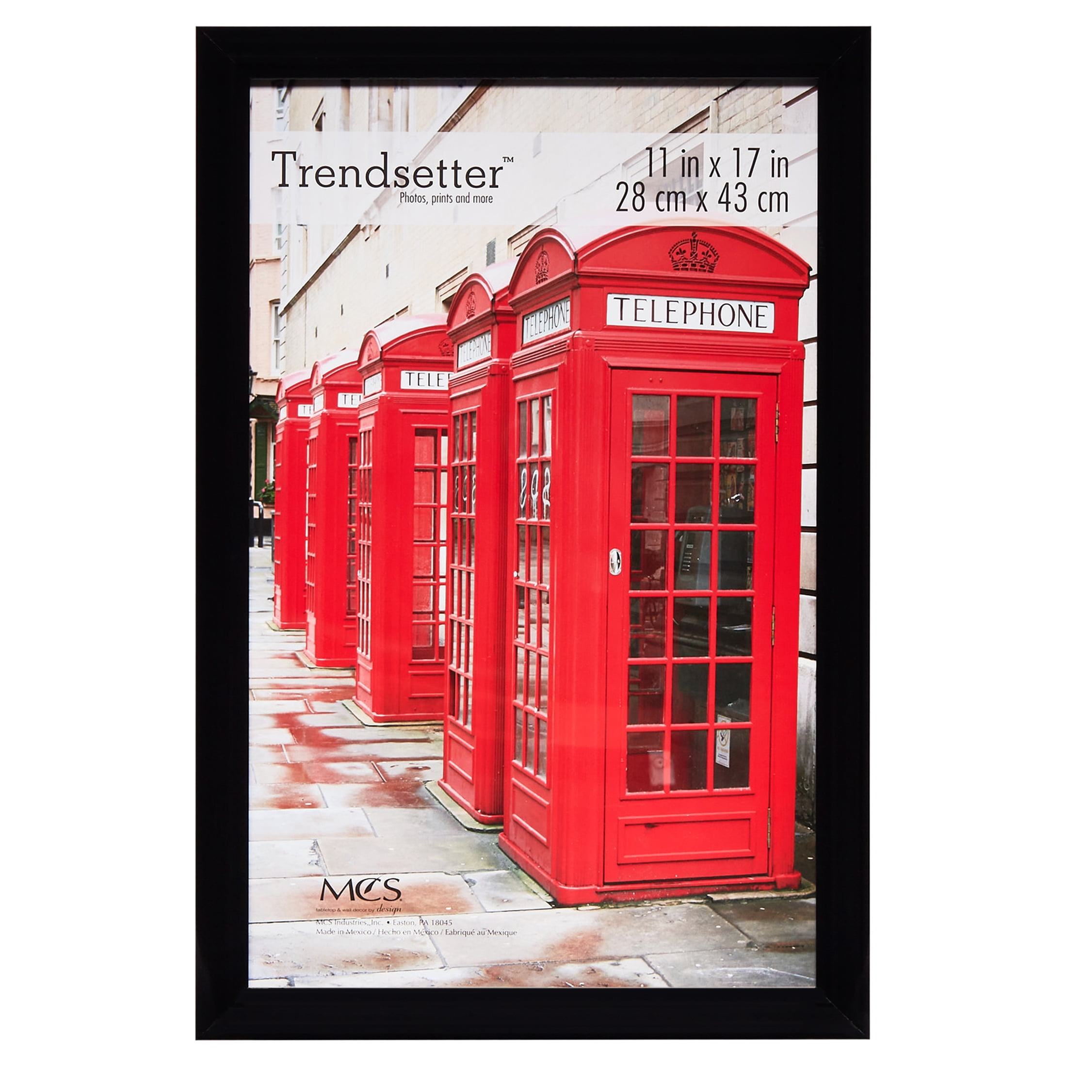 Mainstays 11x17 Rounded Black Poster Picture Frames, Set of 2