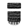 thumbnail image 2 of HELLHERO Piano Music Toilet Lid Covers of 2 Pieces Stretch Toilet Cover Set Reusable Indoor Home, 2 of 8