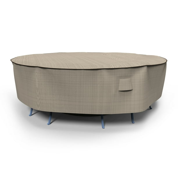 Budge Large Tan Tweed Patio Round Table Chairs Cover English Garden Com Budge Large Tan Tweed Patio Round Table, Large Round Patio Table Set