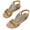 Gold, variant on Summer Sandals for Women Summer New Plus Size Casual Diamond Women's Elastic Beach Wedge Sandals