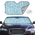 thumbnail image 2 of Balery Blue Snake Print Car Windshield Sun Shade,Windshield Sunshade for Car Pickup Truck SUV Accessories-Small, 2 of 7