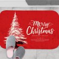 thumbnail image 3 of 1pc Merry Christmas Poster Absorbent Non-Slip Bathroom Thickened Flannel Rug Decor,Soft,Quick Drying,Suitable For Indoor/outdoor Use,Bathrooms,Bedrooms,Kitchens,Terrace,Laundry Rooms,16"x24", 3 of 9