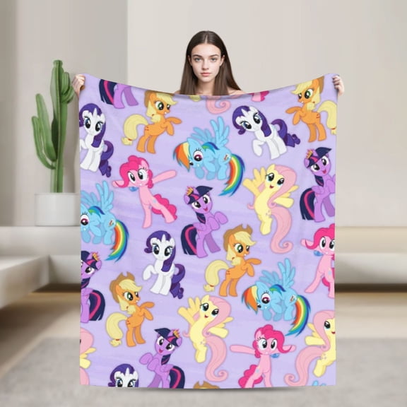 Super Warm Decorative My Little Ponys For Home Decor Novelty Sofa Flannel Blanket