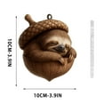 thumbnail image 4 of Forest Animal Christmas Ornaments Set Sleeping Fox Bear Owl Bunny Hedgehog Mushroom House Decor for Tree Home Holiday(C), 4 of 5