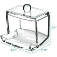 thumbnail image 5 of Acrylic Cosmetic Cotton Swab Holder Organizer - Cotton Ball Storage Boxes - Cosmetic Makeup Stick Box - Exquisite Crystal Clear Workbox Container (Storage Box Only), 5 of 5