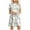 White, variant on ibuvkizy Women Casual Plain Dress Summer Fashion Dress Round Neck Floral Print Short Sleeve Comfortable Loose Dress Beach Sundresses