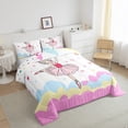 thumbnail image 3 of Homewish Kids Children Ballet Girl 3 Pieces Queen Comforter Set,Dance Theme Ultra Soft Bedding Sets,Abstract Gradient Glitter Bedding Comforter Set Breathable,Breathable Home Decor,Reversible, 3 of 8
