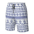 thumbnail image 4 of Pofeuu Abstract Gondola Snowflake Prin Men's Swim Trunks Quick Dry Bathing Suit Swimming Board Shorts Mesh Lining Beach Swimwear-XX-Large, 4 of 6