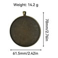 thumbnail image 2 of Guardurnaity Adultos Vintage colgante Base collar tobillera decoración colgante DIY manualidades accesorios Ropa, zapatos y accesorios Miscelánea Bronce 58 mm, 2 of 6