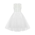 thumbnail image 2 of iEFiEL Girls Water-soluble Lace Flower Girl Dress Princess Pageant Wedding Bridesmaid Birthday Party Dress Ivory-A 12, 2 of 7