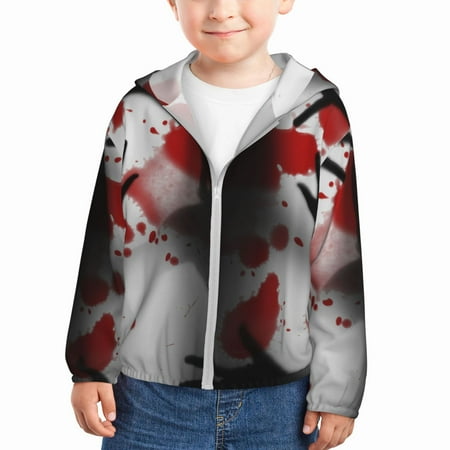 

Goofa Shadows Behind Printed Kids Zip-Up Hoodie Girls Boys UPF50+ Sun Protection Jacket Hooded Cooling Shirt-3 Years