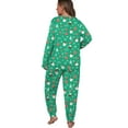 thumbnail image 6 of Cueply Womens Plus Size Pajama Set Long Sleeve Pjs for Women Soft Sleepwear Loungewear Nightwear With Pockets, 6 of 7