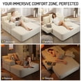 thumbnail image 5 of Luckhao Oversized Boneless Cloud Sofa, Adjustable Backrest with 3 Pillows & Side Storage Pockets for Living Room, 5 of 9