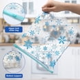 thumbnail image 4 of 50 Sacs de Congélation Coulissants pour Aliments de Noël avec Fermeture Éclair 9 Pouces Flocon de Neige Transparent Sacs de Rangement Réutilisables Étanches Épaissis pour Mariner les Viandes (Transparent et Bleu, Style Classique), 4 of 7