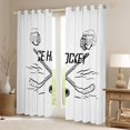 thumbnail image 2 of Manfei Boys Ball Game Black Out Curtains,Ice Hockey Lovers Curtains Pack of 2 (42x63 Each),White Black Bedroom Curtains For Boys Kids,Microfiber Bedroom Decor, 2 of 6