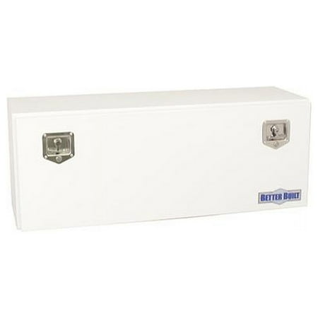BETTER BUILT 65210167 HEAVY DUTY, WHITE STEEL UNDERBODY TOOL BOX 48INLX18INWX18INH DOUBLE LATCH