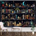 thumbnail image 2 of Gojian Forest Library Tapestry Tree Bookshelf Tapestries Wall Hanging Vintage Fantasy Fairy Treehouse Book Tapestry for Bedroom Living Room Dorm Classroom, 2 of 6