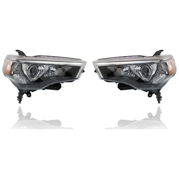 Headlight Assembly - DEPO Compatible/Replacement for '14-20 Toyota 4Runner - Halogen - Pair, Left Driver   Right Passenger Set - 8113035541, 8117035571