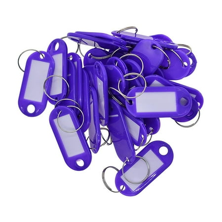 Set of 200 Waterproof Assorted Key Rings Id Tags Name Label Fob ...