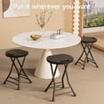 thumbnail image 3 of 18 Inch Folding Stool with Handle - 500LBS Capacity Portable Foldable Stool with Non-Slip Feet, Heavy-Duty Steel & Plastic Collapsible Stool for Indoor Outdoor Use, Black, 3 of 14