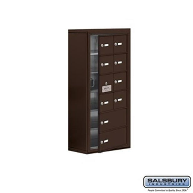 SalsburyIndustries 19168-10ZSK Cell Phone Storage Locker With Front Access Panel - 6 Door High Unit, Bronze