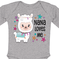 thumbnail image 4 of Inktastic Nana Loves Me- Cute and Happy Llama Boys or Girls Long Sleeve Baby Bodysuit, 4 of 5
