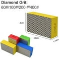thumbnail image 4 of 1pcs Diamond Hand Polishing Pad 100# Diamond Polishing Pad, Foam Backing Sanding Block, Diamond Sanding Pad for Polishing Ceramic Tile Glass Wood Marble 100#, 4 of 5