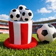 thumbnail image 3 of Gallickan Soccer High Hat Cap, Breathable Fabric Novelty Hat for Soccer Fans, Red, 3 of 6