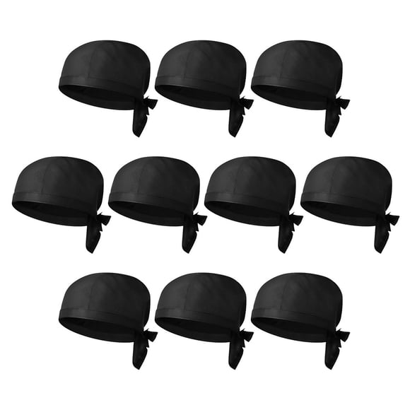 UPGRATOR 10pcs Chefs Hat Cotton Cloth Classic Style Oil Protection for Cooking and Food Preparation