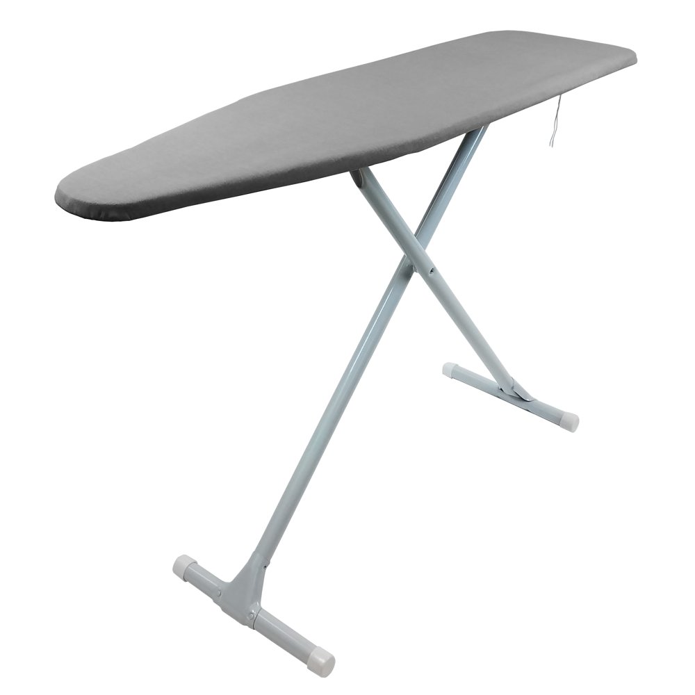Homz TLeg Steel Top Ironing Board with Foam Pad, Grey Pattern Cover, Set of 1