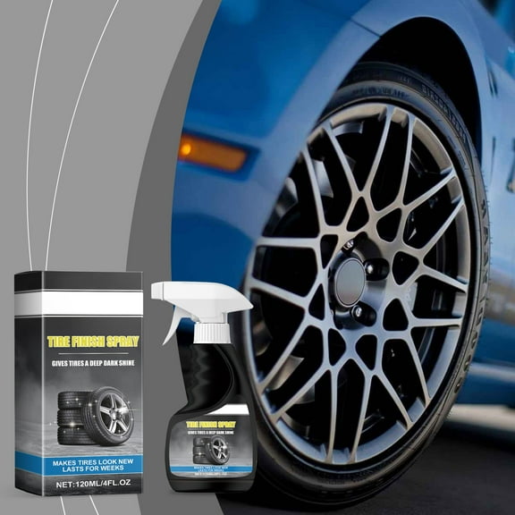 Tire Coating Spray 120ml – Car Tire Gloss Polish and Protectant, Liquid Shine Enhancer for Deep Black Finish, Durable Coating for Tire Maintenance