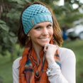 thumbnail image 4 of Tuque pour Femmes Queue de Cheval Chignon Haut Désordonné Bonnet Tricoté d'Hiver Troué Ample, 4 of 5