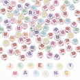 thumbnail image 1 of Alphabet Beads, 100 Pcs Rainbow Letter Beads Acrylic Charms for Craft Friendship Bracelets Jewelry Making, 4x7mm, Letter R, 1 of 6