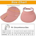 thumbnail image 4 of Sun Hats for Women Wide Brim UV Protection Sun Hat Summer Beach Packable Visor, 4 of 7