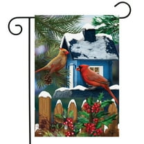 Briarwood Lane Snow Day Cardinals Winter Garden Flag