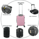 thumbnail image 3 of Maleta De Viaje Con Ruedas Desmontables 10 Kg Carry On Para Cabina De Mano Avion, 3 of 5