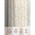 thumbnail image 5 of Yellow Spring Floral Sheer Curtains 96 Inch Length 2 Panels Set, Elegant Watercolor Summer Botanical Voile Window Treatment Semi Sheer Long Curtains Drapes for Bedroom/Living Room/Kitchen 52"x96"x2, 5 of 7