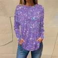 thumbnail image 2 of FAIWAD FAIWAD Long Sleeve Tunic Tops for Womens Round Neck Trendy Lightweight Plus Size Pullover Tops, 2 of 5