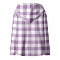 thumbnail image 5 of Essentials Women's Jacket Oversize Plaid Print Fleece Lined Hoodie Vintage Button Down Drawstring Hooded Winter Clothes, 5 of 5