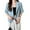 Blue, variant on tasrioml Women Suit Coat Lapel Short Sleeve Loose Fit Suit Jacket with Pockets Solid Color Loose Fit Summer Business Coat