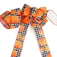 thumbnail image 4 of Orange Pumpkin Ribbon Autumn Harvest Overlock Ribbon 180 Inches of Craft Ribbon, 4 of 12