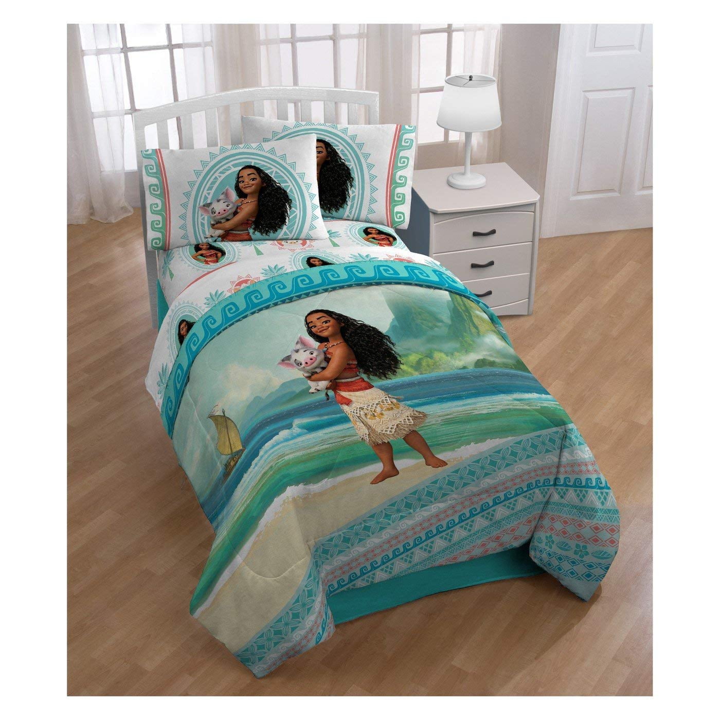 Moana Full Bedding Set with Both Pillow Buddy and Throw Blanket