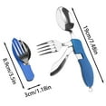 thumbnail image 3 of Camping & Hiking Portable 4-In-1 Stainless Steel Tableware Set - Spoon Fork and Multitool for Outdoor Feasts and Adventures, 3 of 6