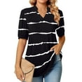 thumbnail image 4 of Aloohaidyvio Tops for Women,Womens Fashion T-Shirt Short Sleeves Puff Sleeve Blouse V-Neck Casual Tops, 4 of 6