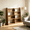 Walnut Brown, variant on 3-in-1 Modular Walnut Bookshelf, Asymmetrical Staggered Open Display Shelf, Convertible Freestanding Storage Bookcase for Living Room Bedroom Study Entryway Corner