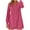 Hot Pink, variant on Efsteb Fall Dresses for Women Loose Button Down V Neck Long Sleeve Dress Trendy Casual A-Line Mini Dresses (Army Green,M)