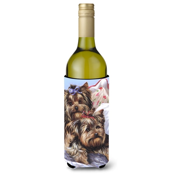 Yorkie Bed Bugs Wine Bottle Hugger