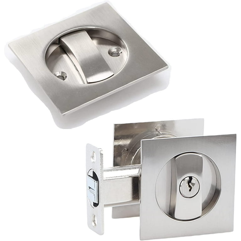 Contemporary Square Privacy Pocket Door Lock